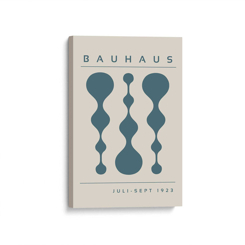 «Strom Blue Retro Bauhaus», affiche sur toile tendue , H 48 po x l 32 po