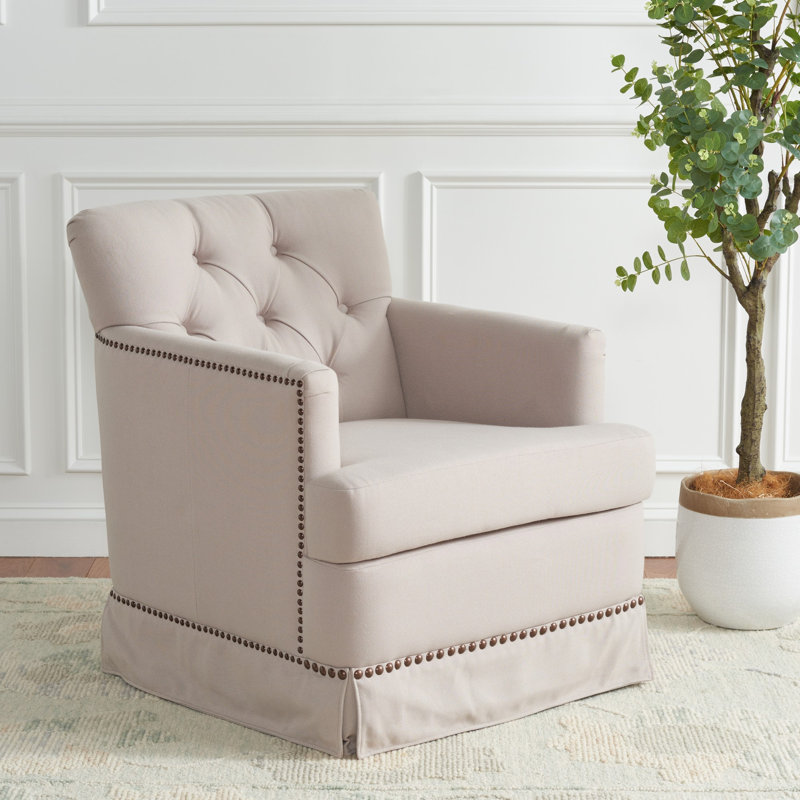 Fauteuil pivotant en lin 27,6 po