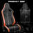2PC New Universal Bucket Racing Seats Stitch Orange PVC Leather Reclinable Carbon Look Leather With Adjustor Slider(Not Including Seat Bracket ) 1 Box Of 2 Pieces