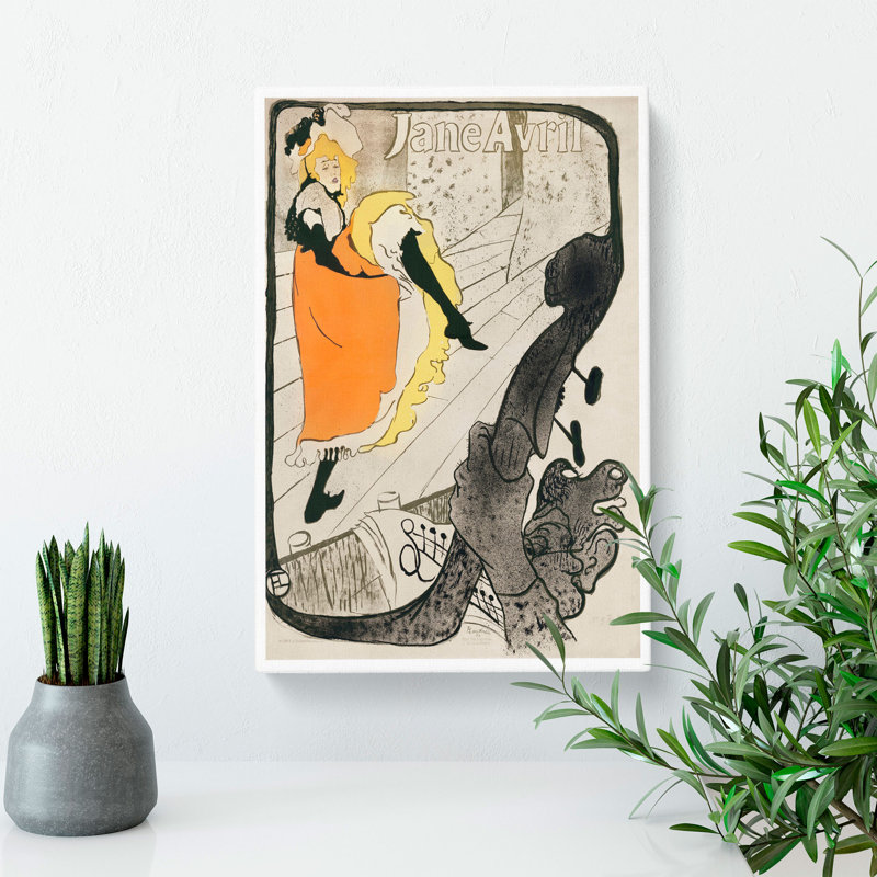 Dancer Jane Avril By Henri De Toulouse-Lautrec - Wrapped Canvas, 76cm H x 50cm W x 3cm D
