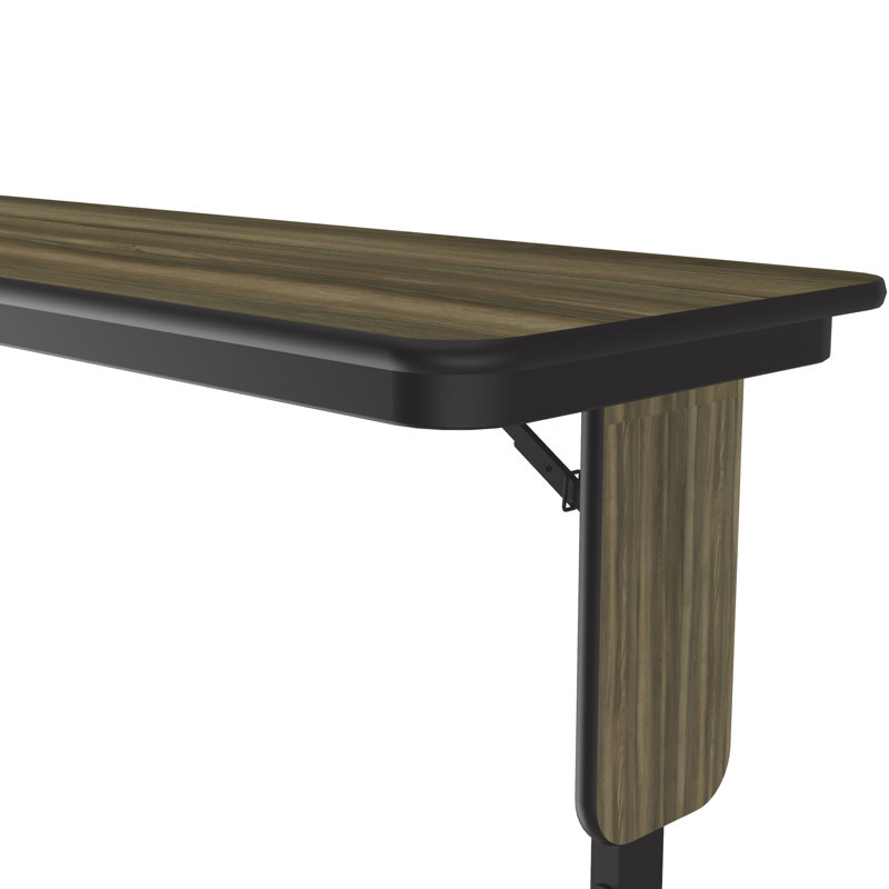 Rectangle Height Adjustable Modular Training Table, 30" H x 60" L x 18" W, Colonial Hickory