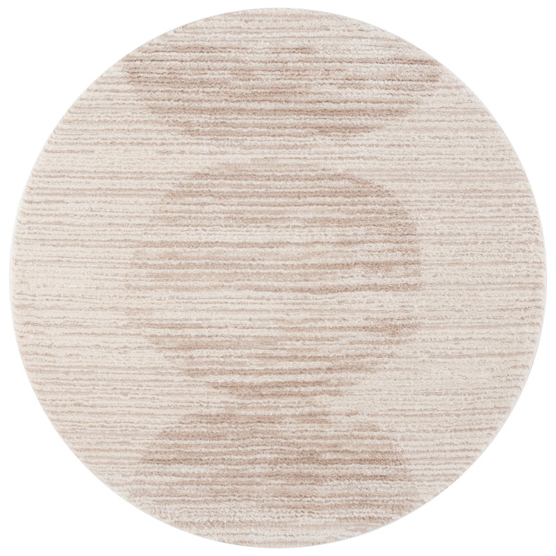 Leony Shag 900 Performance Geometric Rug, Round 6'7"