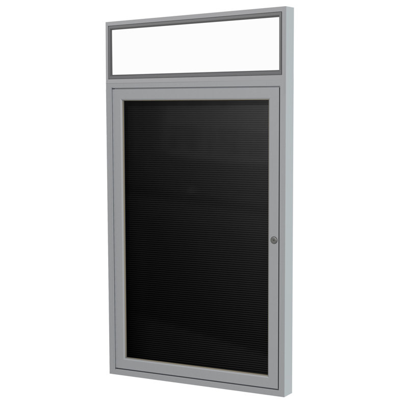 Panneau d'affichage extérieur fermé, Satin, Noir, 3 pi x 2,5 pi