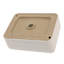 Lavabo vasque de salle de bain rectangulaire moderne en céramique 16 po x 12 po blanc - teinté, installation de comptoir, résistance, fixation-1069186385