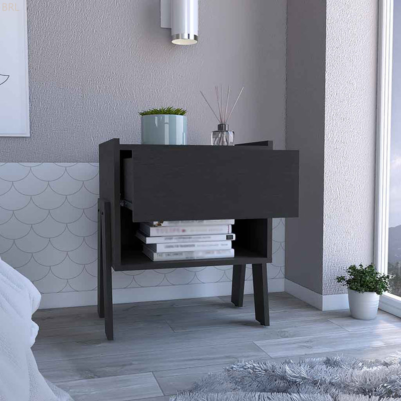 Table de chevet style simple Sandinavian, Noir