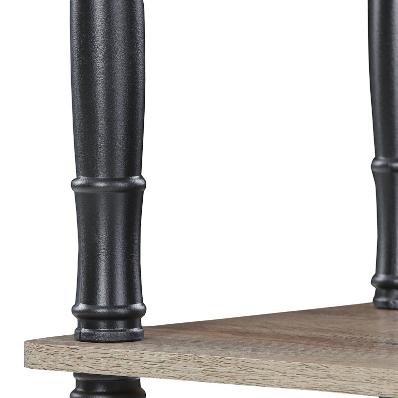 Etagere Bookcase, French Oak Gray/Black Classic Tubes, 1