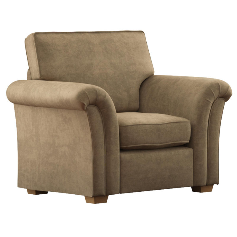 Upholstered Armchair, Dark Mink