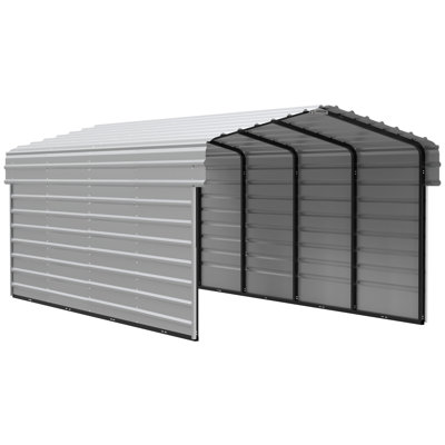 Arrow Steel Carport with 2 Side Wall Kits
