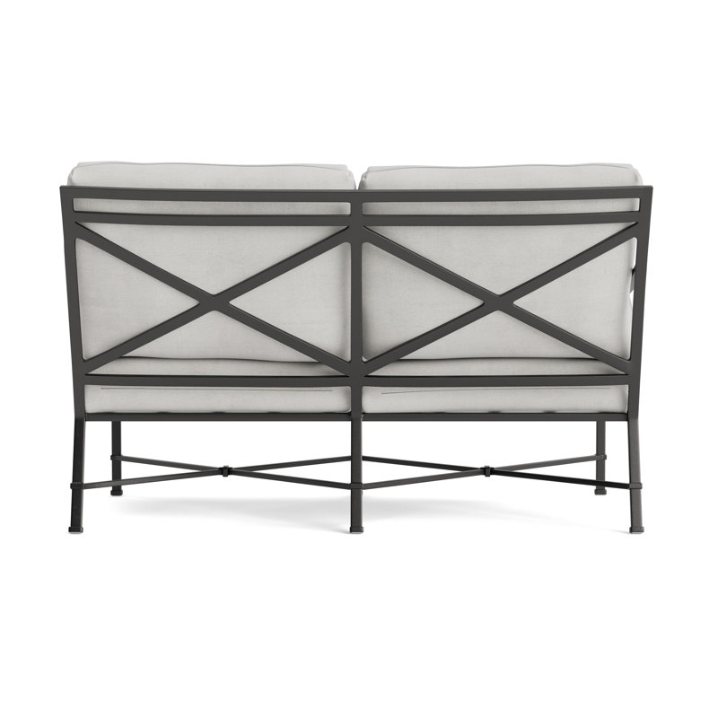 Venetian Outdoor 2 - Seat Loveseat, Textured Pewter, Fusion Dove