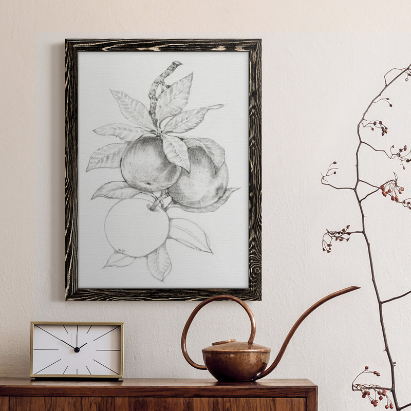 Branche de fruits II - Toile encadrée de qualité supérieure - prête à être accrochée, 38" H x 28" W x 1" D