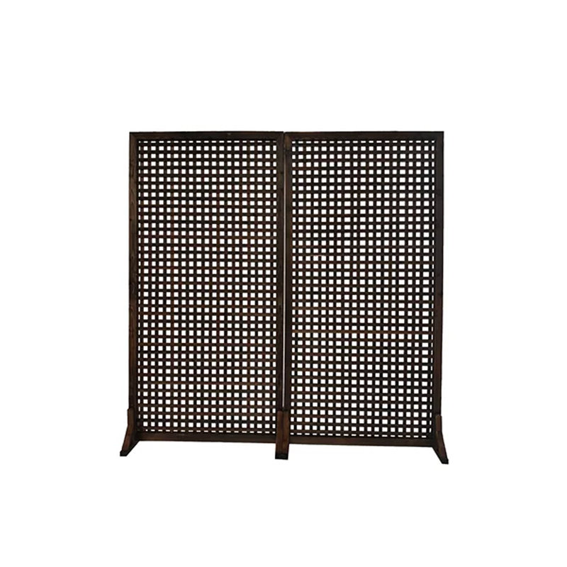 Paravent / treillis en bois avec pieds, panneau en treillis et voile d'intimité H 6 pi x l 3 pi, Gris