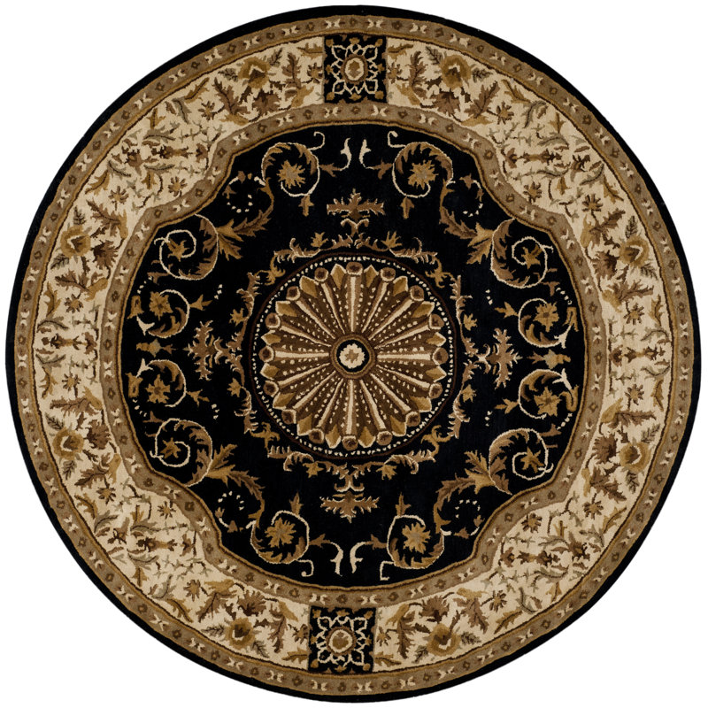 Atlasburg Hand Tufted Wool Oriental Rug, Round 3'6"