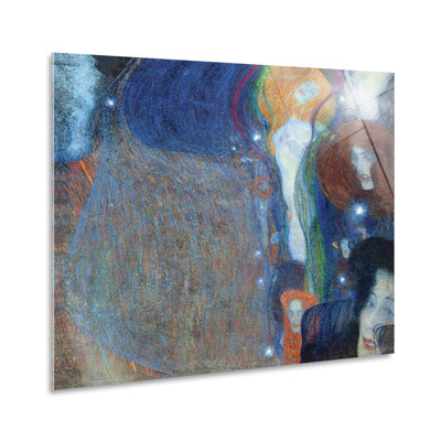 Fatuous Fires by Gustav Klimt - No Frame Painting on Glass