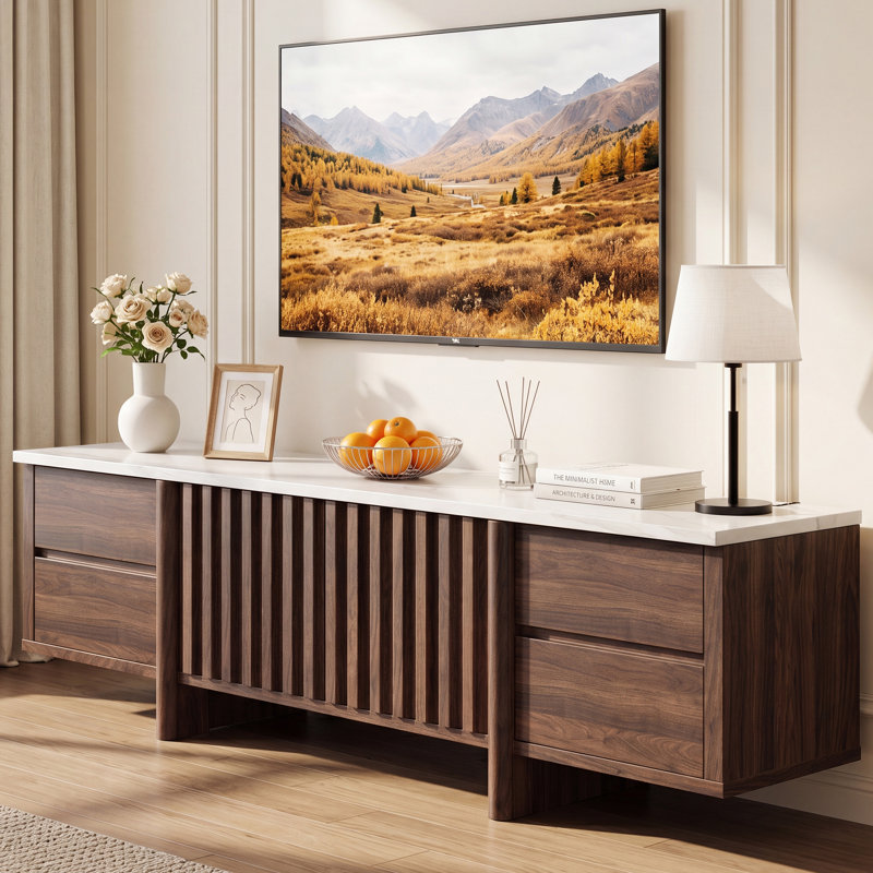 Meuble télé 64,4 po Kensley, Brown Wood