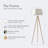 Led Floor Lamp With Wooden Tripod Base, Mid-Century Modern Standing Lamp For Bedroom, Living Room & Office, Energy-Saving & Smart Compatible