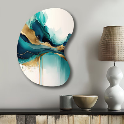 Belper - Abstract Liquid Ink Boom Shape Irregular Metal Wall Decor