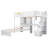 Twin Over Twin Loft Bed With Built-In Desk And Staircase, With Storage Compartments And Shelves, White-1316269222
