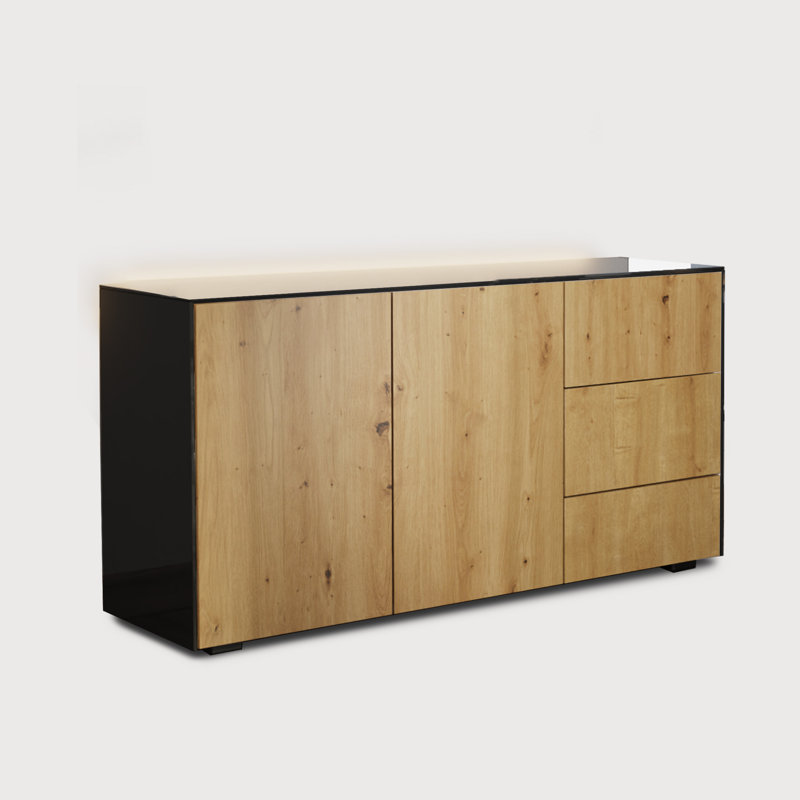 INTEL Sideboard, Black/Oak