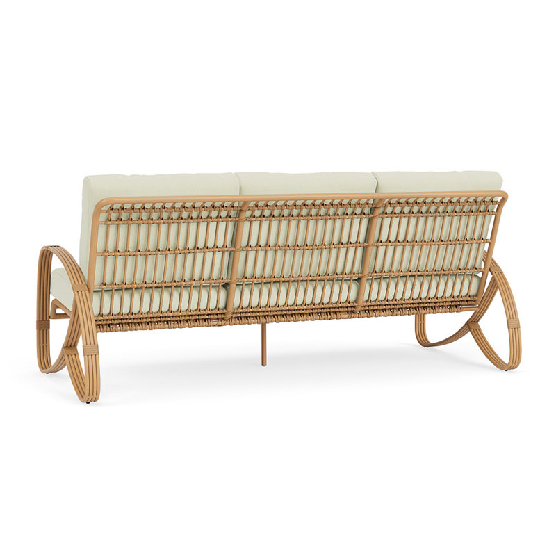 Riviera Outdoor 3 - Seat Patio Sofa, Bamboo Bay Meadow