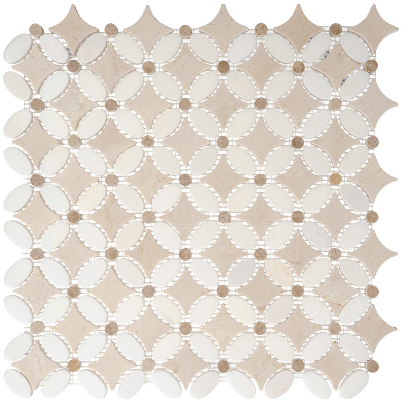 Martha Natural Stone Marble Look Mosaic Wall & Floor Tile, Galley
