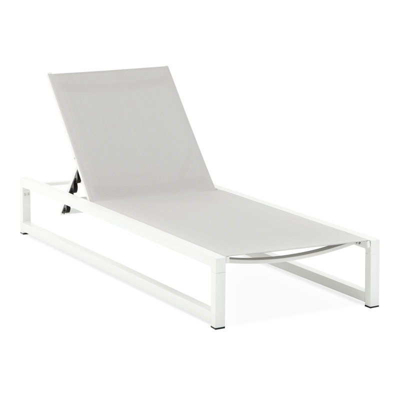 5 - Level Adjustable Outdoor Chaise Lounge, Aluminum Frame And Mesh, Comfortable Ergonomic Design, 400 Lbs Weight Support, Suitable For Beaches Lounge With Ideal Patio, Poolside, Garden, Beach,