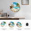"Tropical Beach", horloge murale en verre-249765902