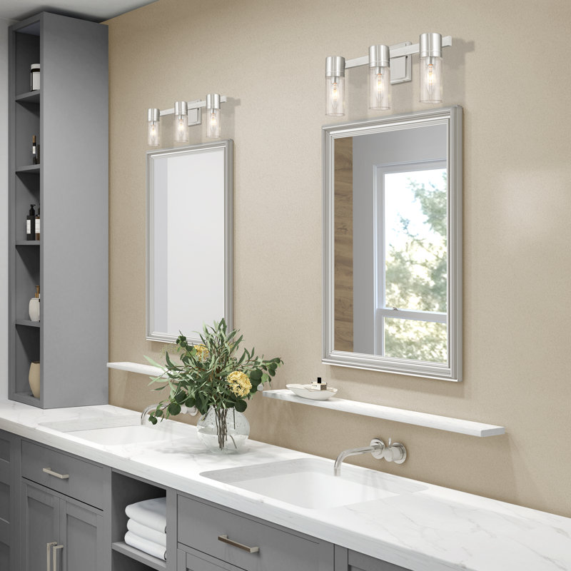 Barnett 3 - Light Dimmable Vanity Light, Brushed Nickel