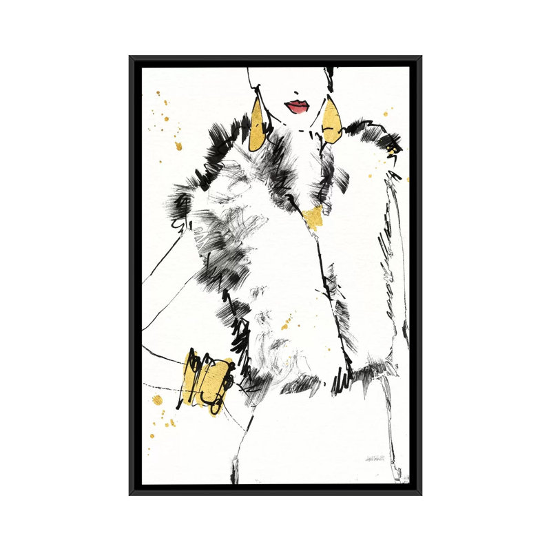 « mode strokes iv », reproduction d’art sur toile, H 60 po x l 40po x P 1,5 po, Toile encadrée noire, Non mat