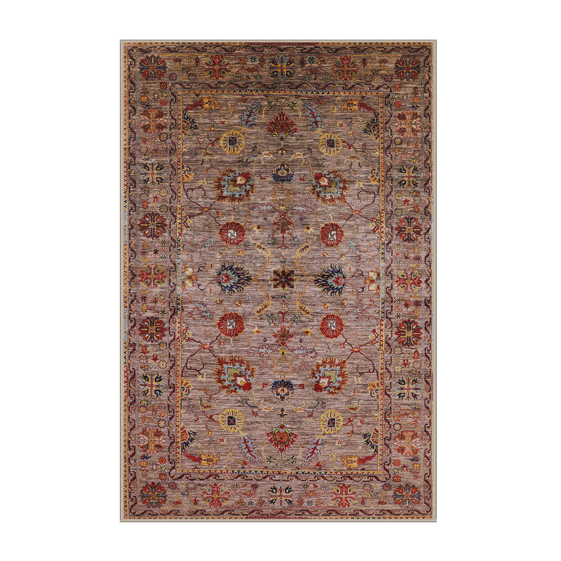 Tapis brun à motif oriental, Rectangle 8 pi x 12 pi