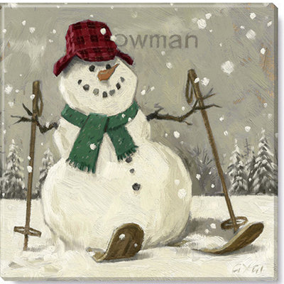 «Snowman On Skis», art mural numérique