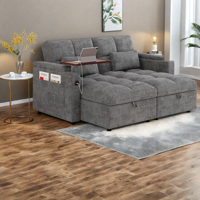 Canapés d'angle portatifs avec rangement, canapé-lit ajustable en chenille, style moderne pour la maison