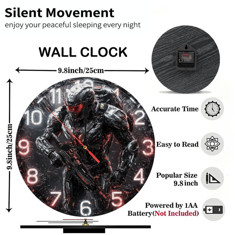 Horloge rougeoyante avec chiffres