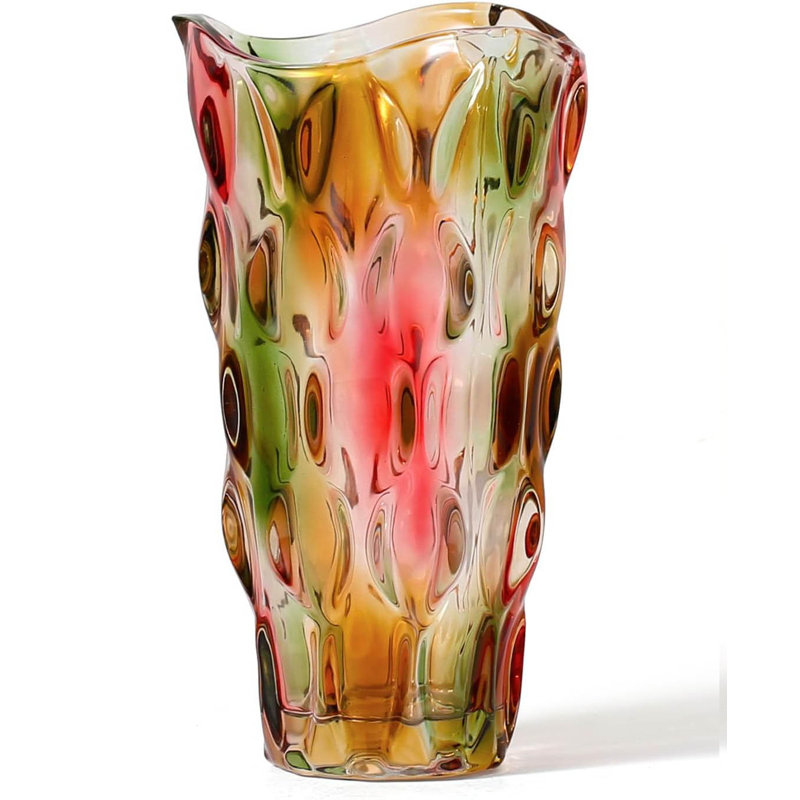 Glass Table Vase, Rosa Colorful