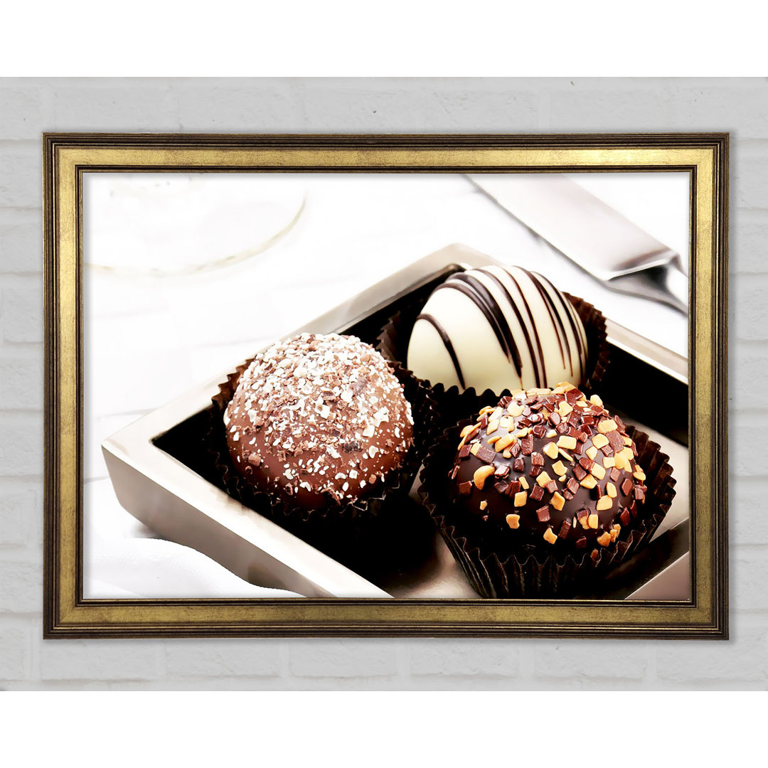 Trio Of Chocolates Gerahmter Druck