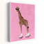 Cool Giraffe Roller Skates Modern Retro Wall Art Print by Sarah Manovski - Wrapped Canvas Print-1793246615