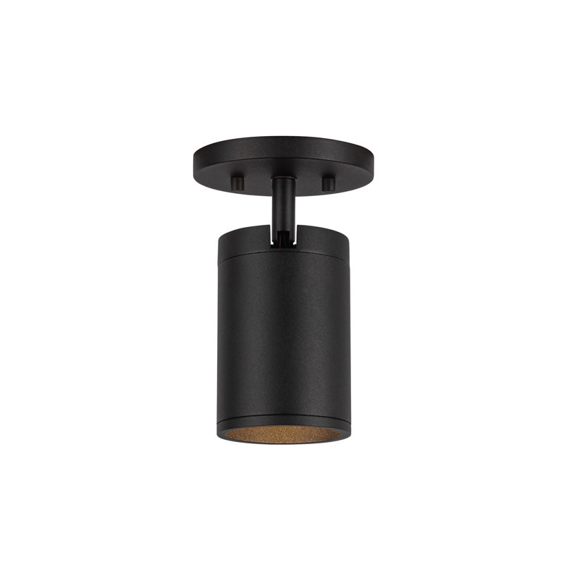Lorna 1 - Light LED Flush Mount, 6.25" H x 4.38" W x 4.38" D, Black, 10 W