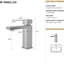 Robinet de salle de bain à poignée simple 7,08 "- Finition, teinture, cartouche en céramique lisse, évier en acier inoxydable, trou, fixation sur le pont, construction-121697312