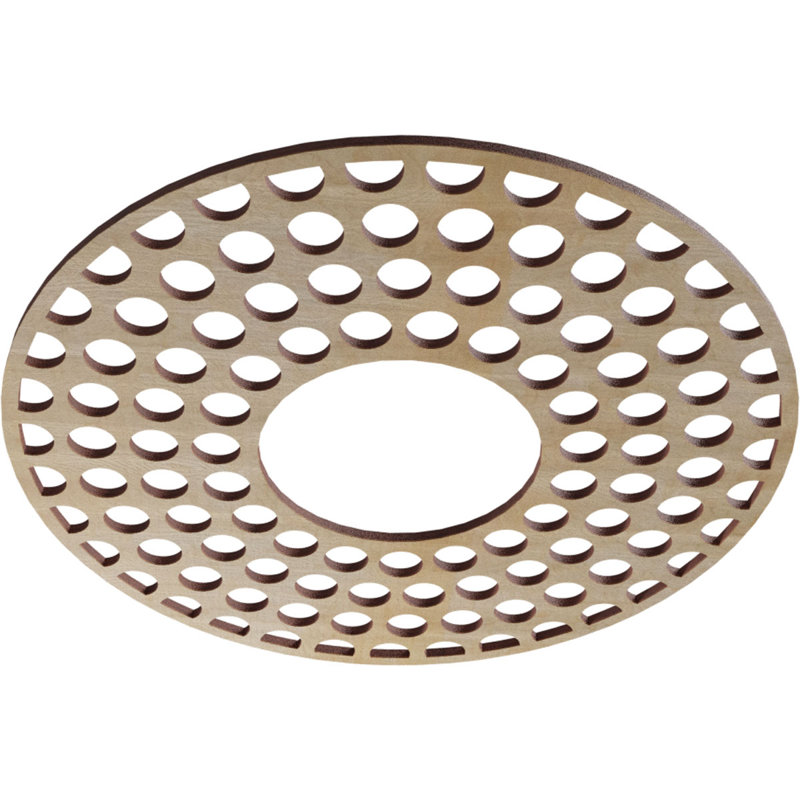 Médaillon de plafond 16 po x 16 po x 5 3/4 po x P 1/4 po, Hickory, H 16 po x l 16 po x P 0,25 po