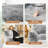 Bean Bag Chair, Bean Bag Sofa With Tufted Soft Stuffed Filling, Fluffy And Lazy Sofa With Footstool, Comfy Cozy Beanbag Chairs With Handrail For Bedroom, Apartment, Living Room-2009214400