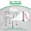 Chaise de douche réglable Medline avec dossier et accoudoirs, capacité de 350 lb
