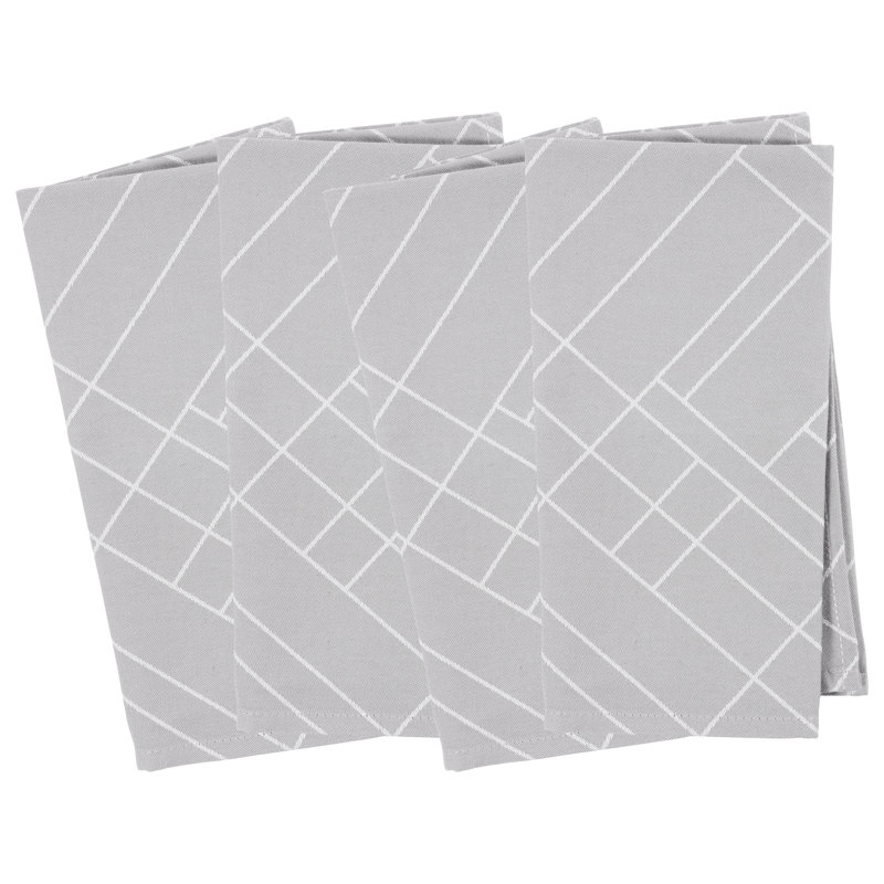 Oak Park 100% Cotton Geometric Square Napkin