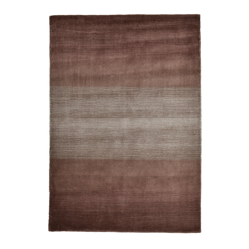 Handmade Rug Made Of Wool In Brown, Rectangular 70 x 140 cm