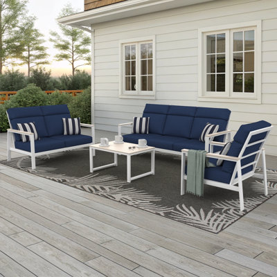 Ensemble de conversation Townsend pour 4 personnes avec coussins Sunbrella
