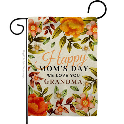 Double Sided 18.5 in. H x 13 in. W Polyester Mother's Day Garden flag
