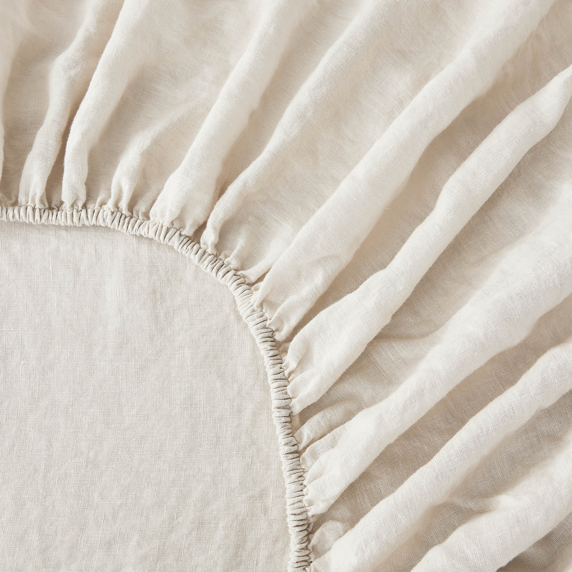 100% Linen Sheet Set, Twin Sheet Set with 1 Pillowcase, Natural