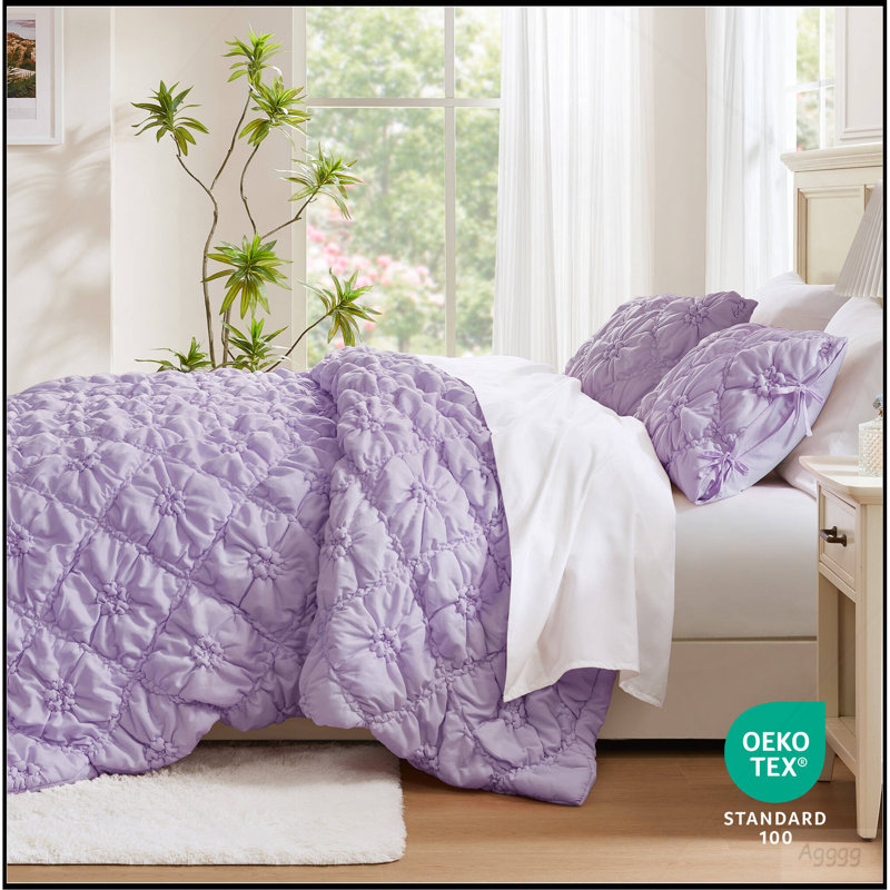 Ensemble d'édredon très grand 3 pièces, Purple