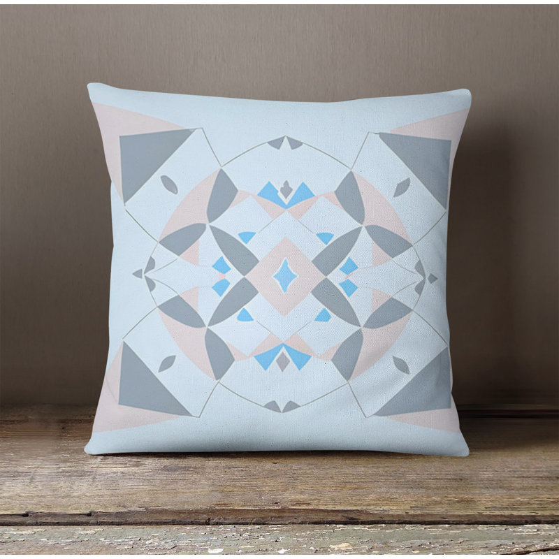 Throw Pillow With Insert, Blue 20, 18"H x 18"W