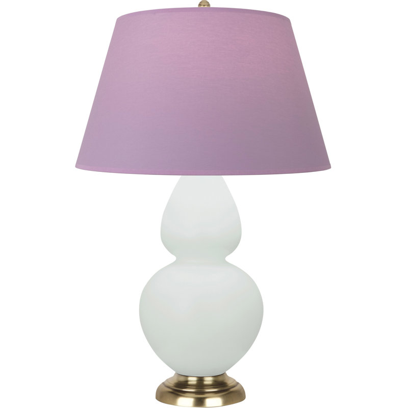 Double Gourd Lamp, Navy/Gray, Navy/Antique Silver
