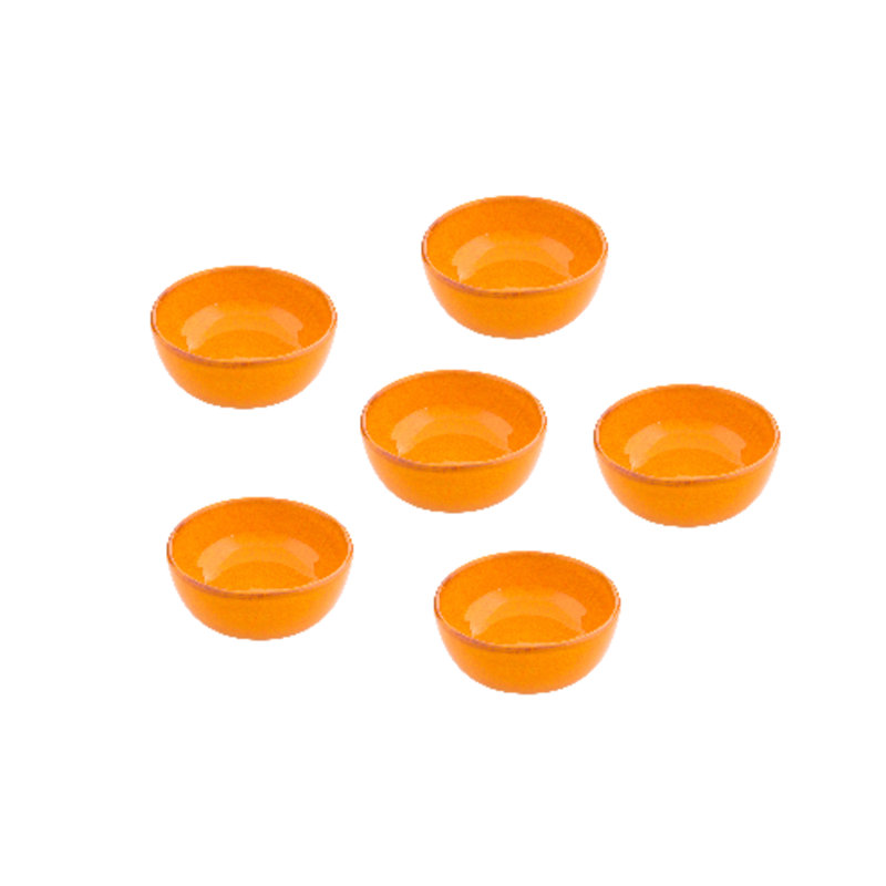 Verano Selena Handmade Ceramic Dessert Bowl, Orange