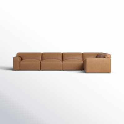 Morell 5 - Piece Leather Reversible L-Sectional